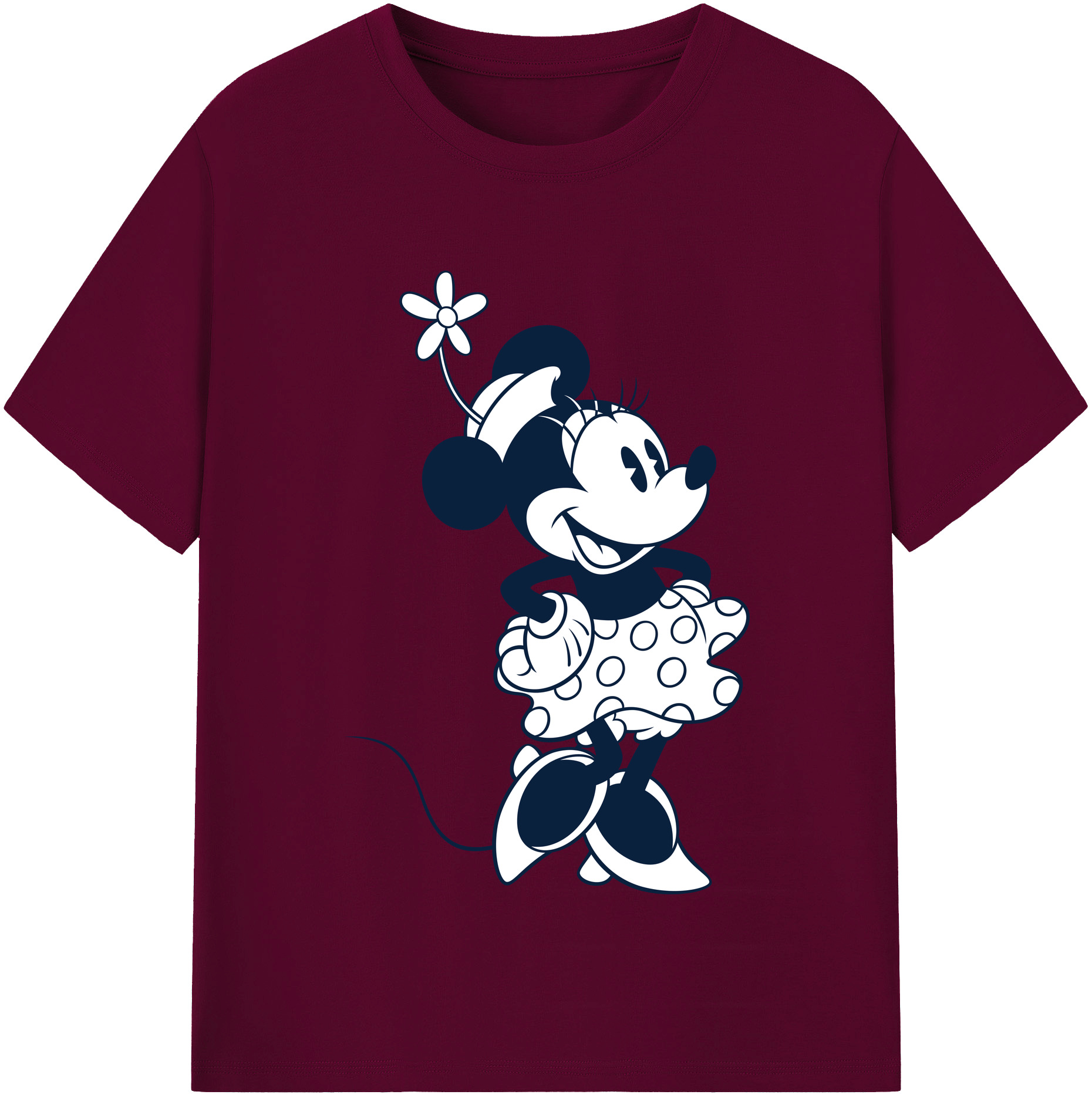 （画像用） ミッキーマウス Mickey Mouse レディースカジュアルプリントTシャツ（綿100％）